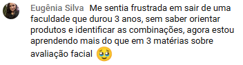 Depoimento de aluna sobre o ensino da Escola da Pele